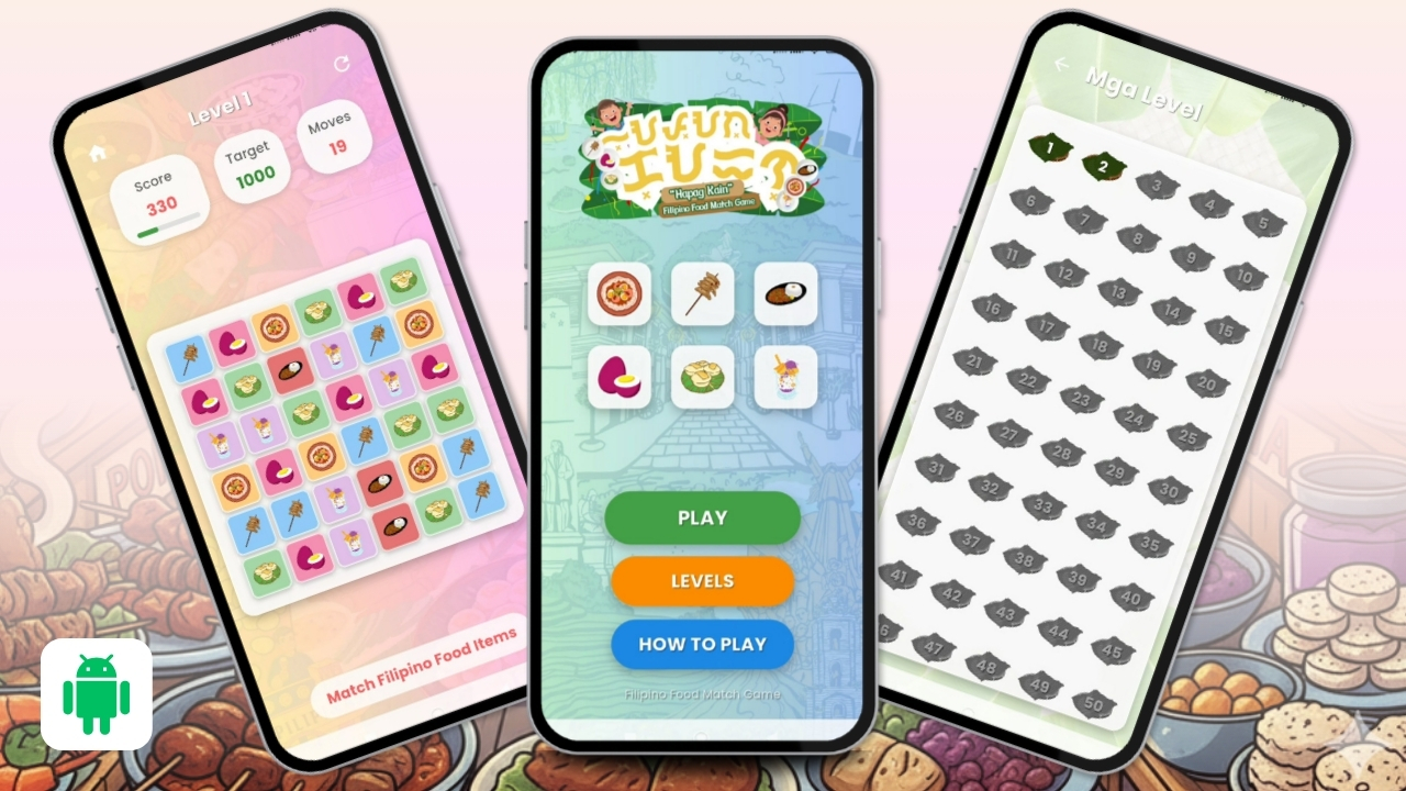 Hapag Kain Game: Filipino Food Candy Crush